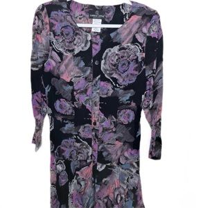 🎨Vintage Floral Dress w/ Light Flare